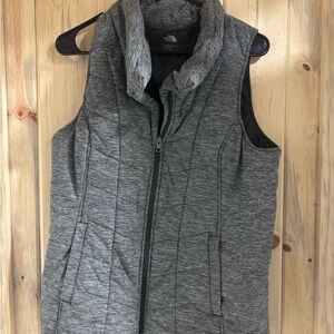 The North Face Heather Gray Quilted Vest